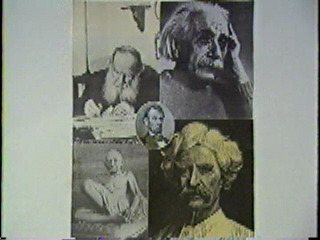 Leo Tolstoy, Albert Einstein, Abraham Lincoln, Mahatma Gandhi, Mark Twain.
