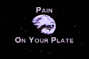 Pain On Your Plate: A dinner plate turns into the earth (because what's on your plate has global consequences).